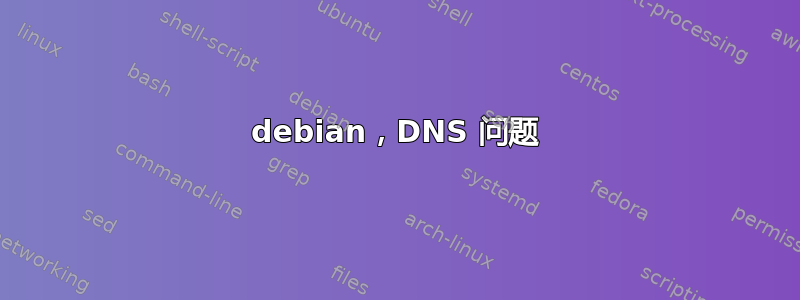 debian，DNS 问题