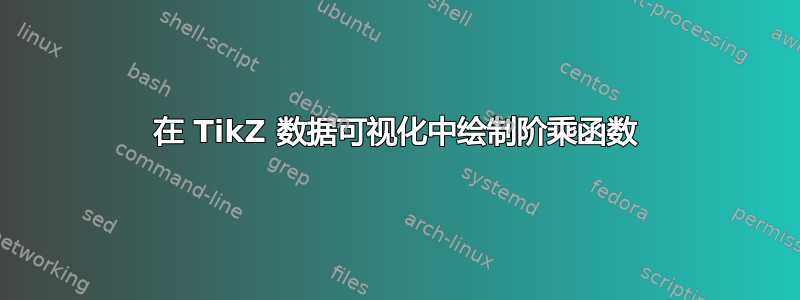 在 TikZ 数据可视化中绘制阶乘函数