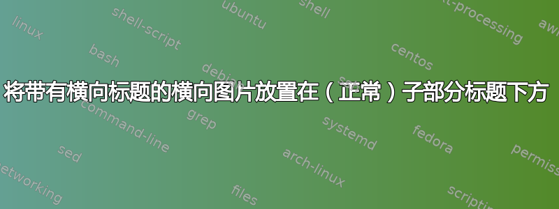 将带有横向标题的横向图片放置在（正常）子部分标题下方