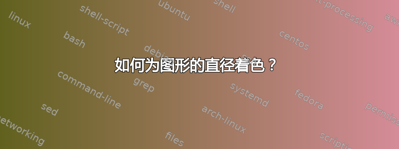 如何为图形的直径着色？