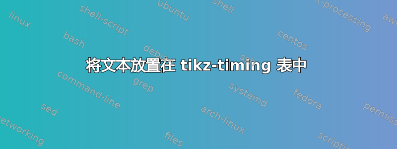 将文本放置在 tikz-timing 表中