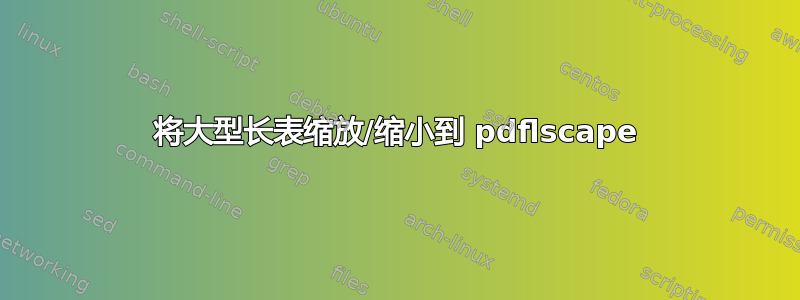 将大型长表缩放/缩小到 pdflscape