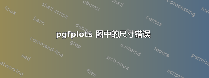 pgfplots 图中的尺寸错误