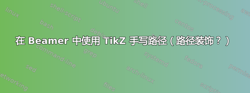 在 Beamer 中使用 TikZ 手写路径（路径装饰？）