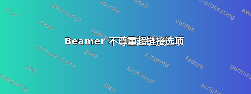 Beamer 不尊重超链接选项