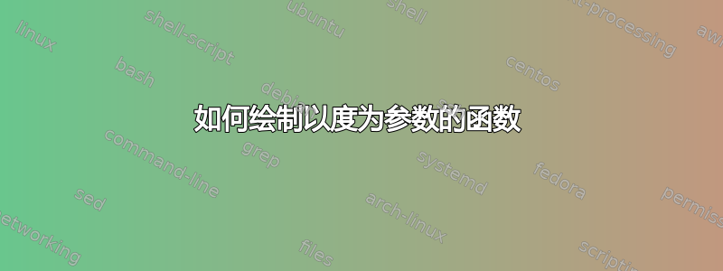 如何绘制以度为参数的函数