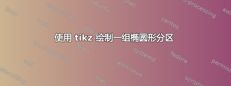 使用 tikz 绘制一组椭圆形分区