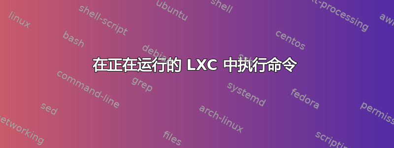 在正在运行的 LXC 中执行命令