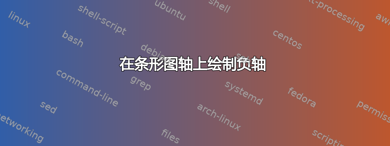 在条形图轴上绘制负轴