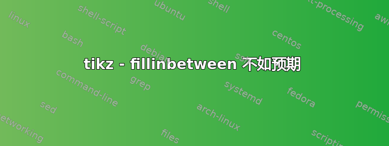 tikz - fillinbetween 不如预期