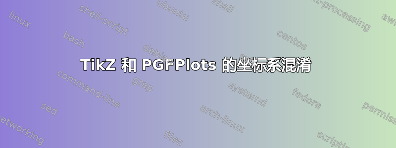 TikZ 和 PGFPlots 的坐标系混淆