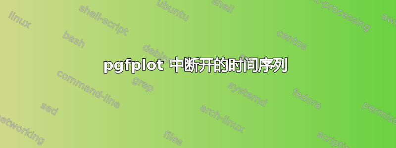 pgfplot 中断开的时间序列