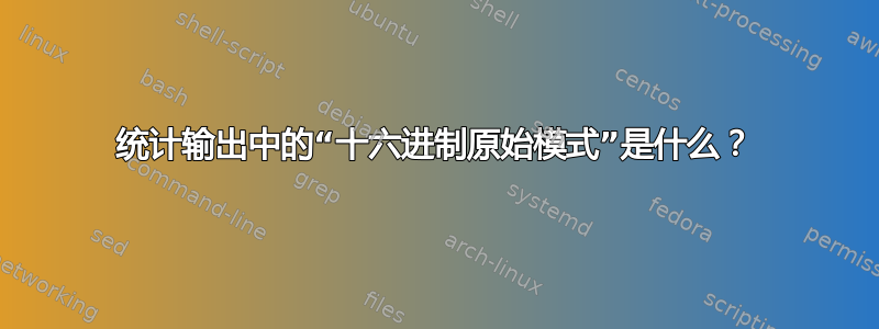 统计输出中的“十六进制原始模式”是什么？