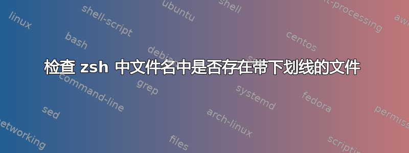 检查 zsh 中文件名中是否存在带下划线的文件