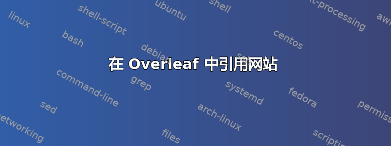 在 Overleaf 中引用网站