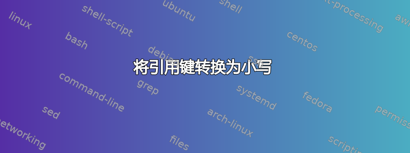 将引用键转换为小写