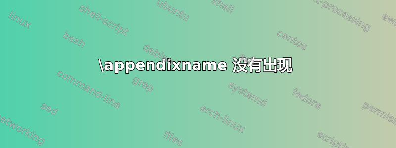 \appendixname 没有出现