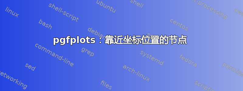 pgfplots：靠近坐标位置的节点