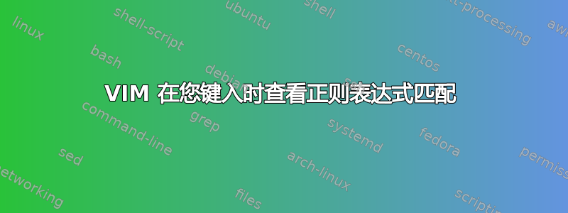 VIM 在您键入时查看正则表达式匹配