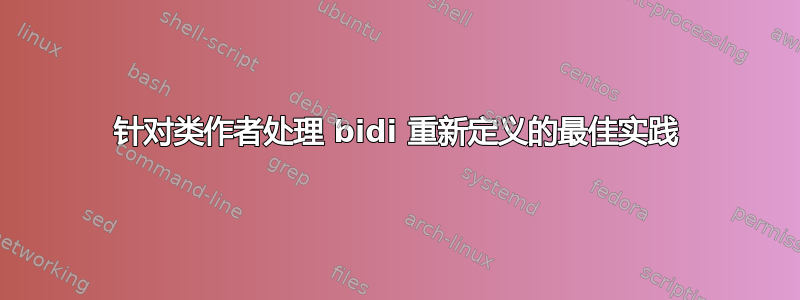 针对类作者处理 bidi 重新定义的最佳实践