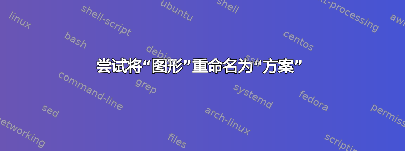 尝试将“图形”重命名为“方案”