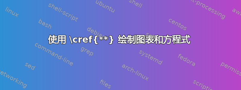 使用 \cref{**} 绘制图表和方程式