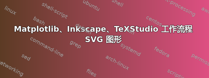 Matplotlib、Inkscape、TeXStudio 工作流程 SVG 图形