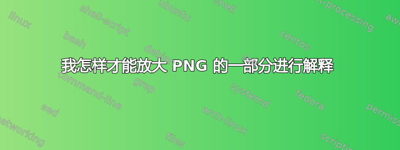 我怎样才能放大 PNG 的一部分进行解释