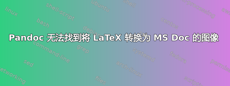 Pandoc 无法找到将 LaTeX 转换为 MS Doc 的图像