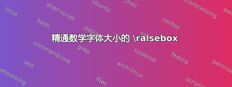 精通数学字体大小的 \raisebox