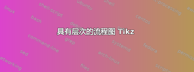 具有层次的流程图 Tikz