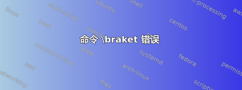 命令 \braket 错误