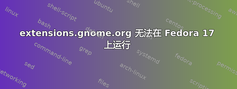 extensions.gnome.org 无法在 Fedora 17 上运行