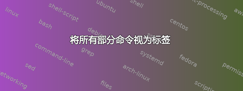 将所有部分命令视为标签