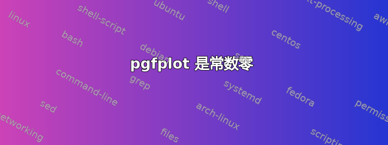 pgfplot 是常数零