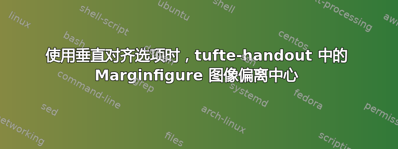 使用垂直对齐选项时，tufte-handout 中的 Marginfigure 图像偏离中心