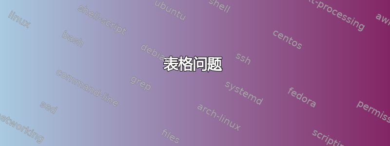 表格问题