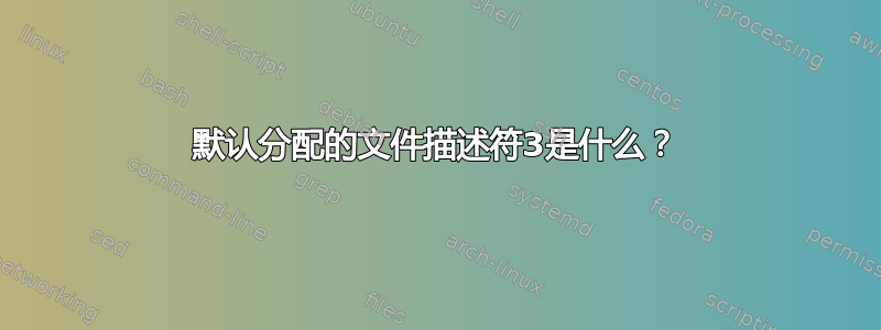 默认分配的文件描述符3是什么？