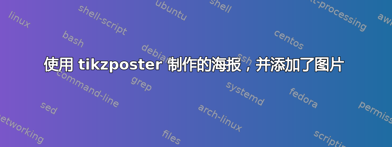 使用 tikzposter 制作的海报，并添加了图片