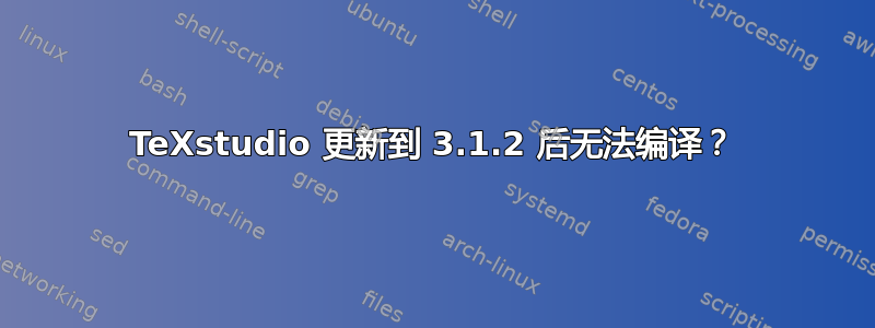 TeXstudio 更新到 3.1.2 后无法编译？