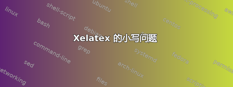 Xelatex 的小写问题