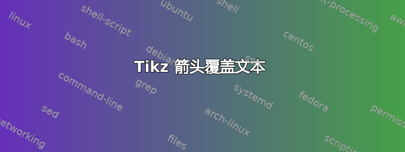 Tikz 箭头覆盖文本