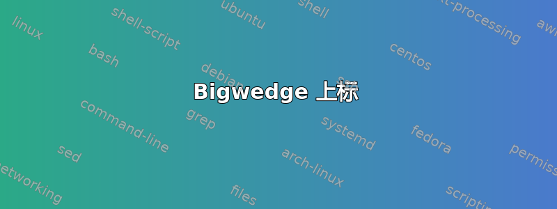 Bigwedge 上标