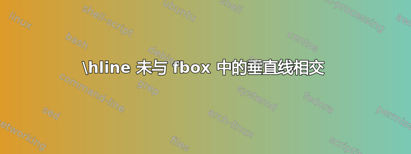 \hline 未与 fbox 中的垂直线相交