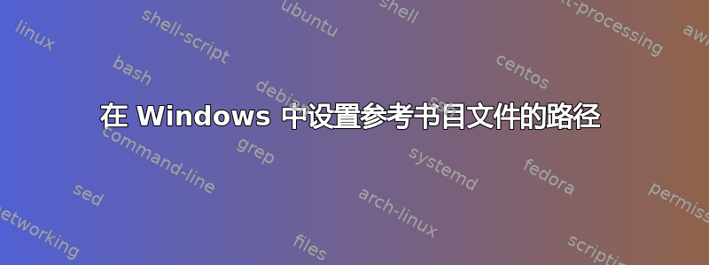 在 Windows 中设置参考书目文件的路径