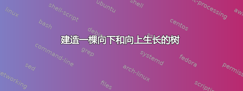 建造一棵向下和向上生长的树