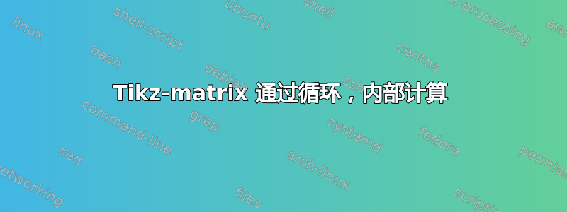 Tikz-matrix 通过循环，内部计算