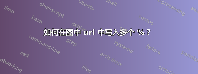 如何在图中 url 中写入多个 %？