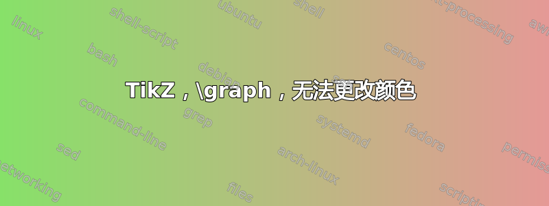 TikZ，\graph，无法更改颜色