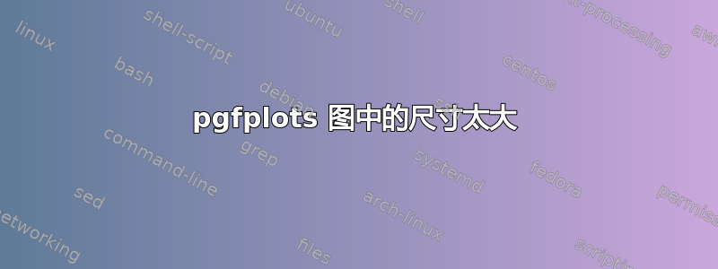 pgfplots 图中的尺寸太大